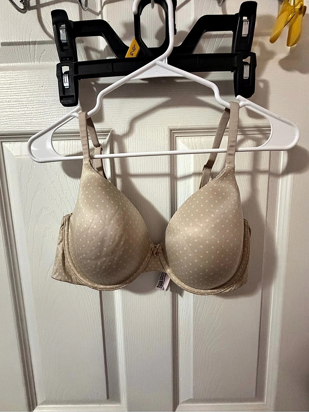 Victoria's Secret Polka Dot Bra in Beige Size 38D